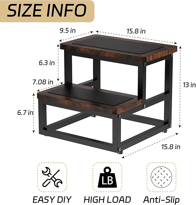Step Stool, Round Corner Bed Step Stools - Image 3