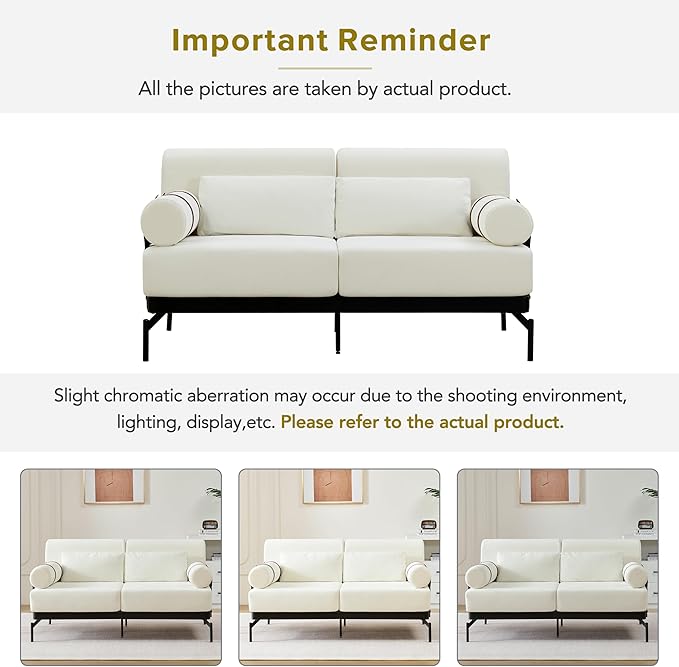 Modern Loveseat Sofa 59" Sofa Couch 2-Seater Sofa - Image 7