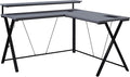 OSP Home Furnishings Checkpoint Battlestation L Shaped Gaming Desk by OSPHomeFurnishings