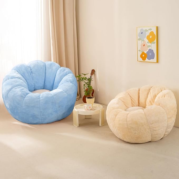 Pumpkin Bean Bag Sofa Chair for Adult, Beanbag Couch - Image 8