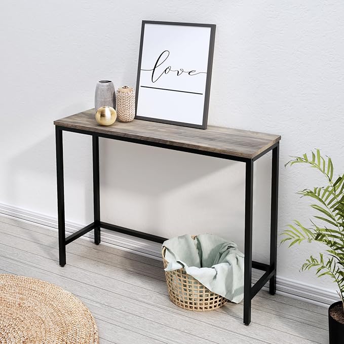 39.4” Console Table, Hallway Entrance Table Sofa Table Behind Couch, - Image 5