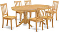 East West Furniture VAAN7-OAK-W 7 Piece Kitchen Table & Chairs Set Consist of by EastWestFurniture