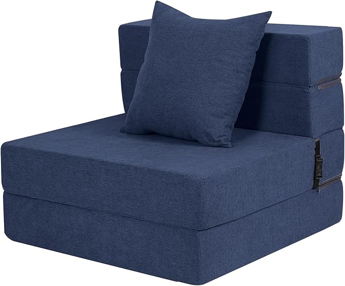 Folding Sofa Bed, High-Density Memory Foam Sofa by LOVMOC
