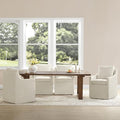 Upholstered Dining Chairs with Casters Washable Cover Side Deskchair with by Kislot