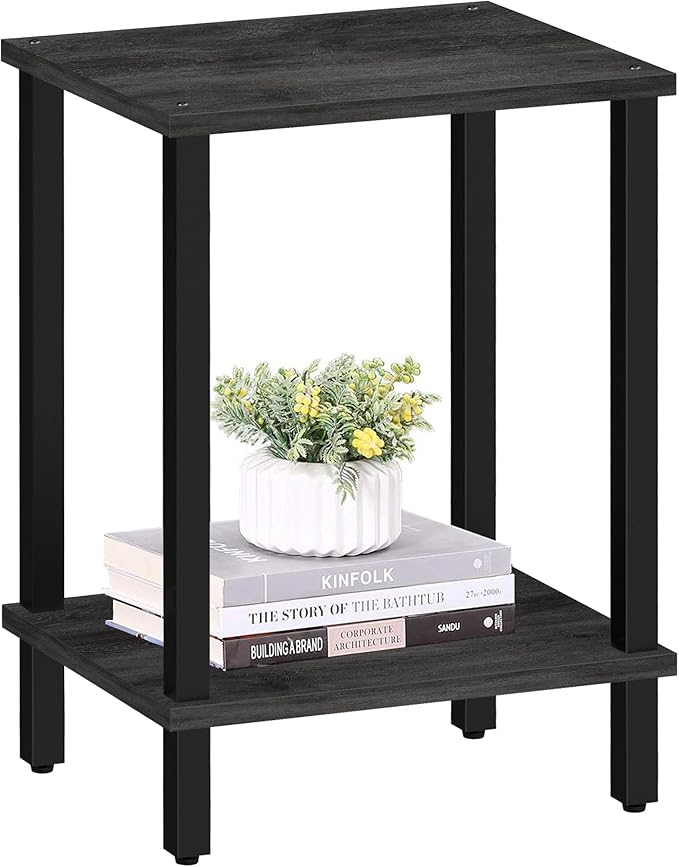 TUTOTAK End Table, Side Table, Nightstand, 2-Tier Storage Shelf, Sofa Table by WelcometotheTUTOTAKHome