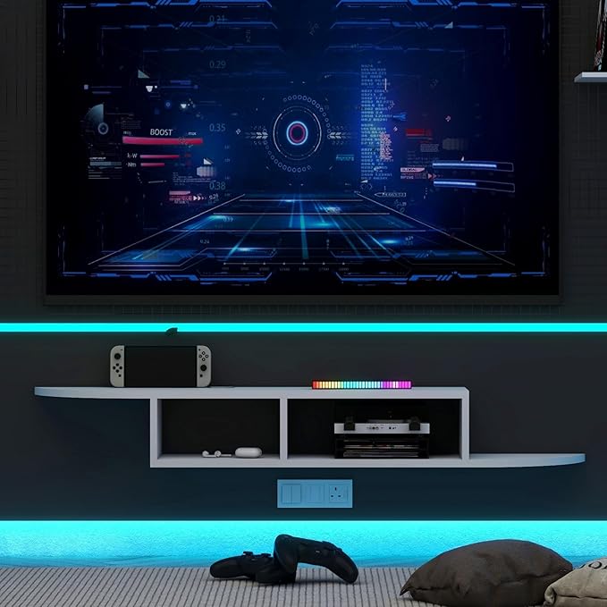 GHC Floating TV Stand, Wall Mounted Entertainment Center and Cabinet Shelf - Image 7
