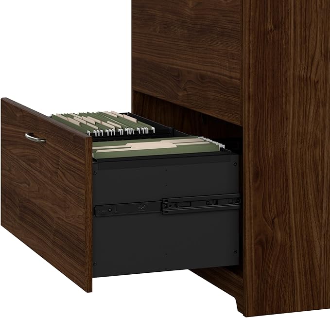 Bush Furniture Cabot 2 Drawer Lateral File Cabinet in Modern Walnut, Home - Image 5