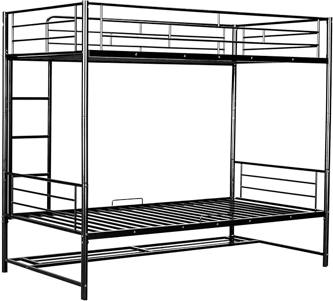 Twin Over Twin Metal Bunk Bed - Image 5