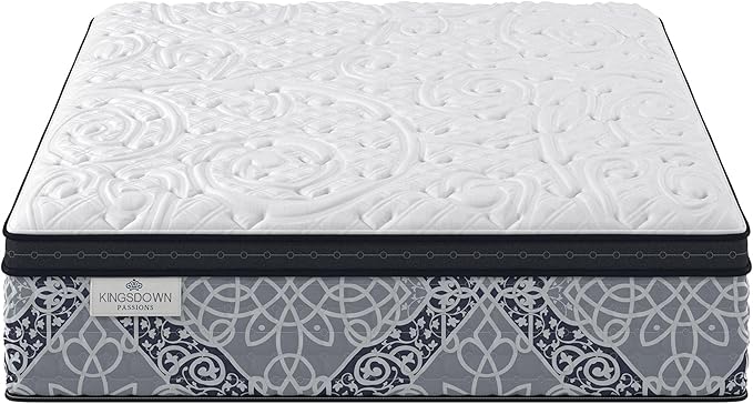 Kingsdown Cushion Firm Euro Pillow Top Hybrid California King Mattress Cooling - Image 11