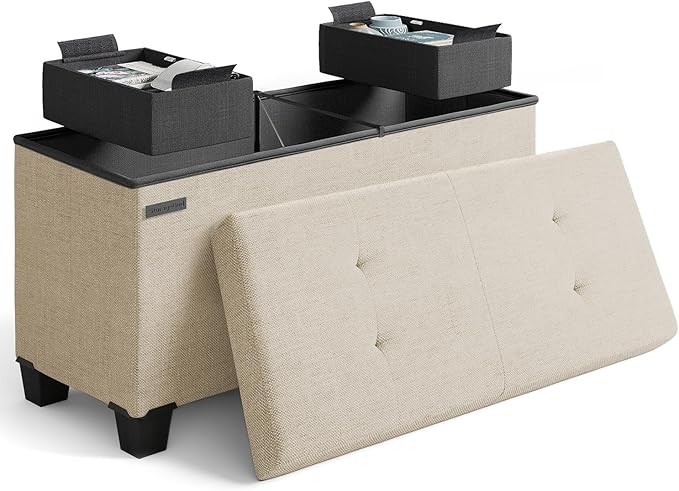 STORAGEBUD Storage Ottoman Bench by STORAGEBUD