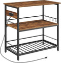 HOOBRO Kitchen Island with Storage, Kitchen Island Table with Power Outlet by HOOBRO