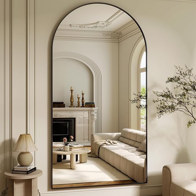 86"x40" Arched Full Length Mirror Floor Mirrors - Image 3