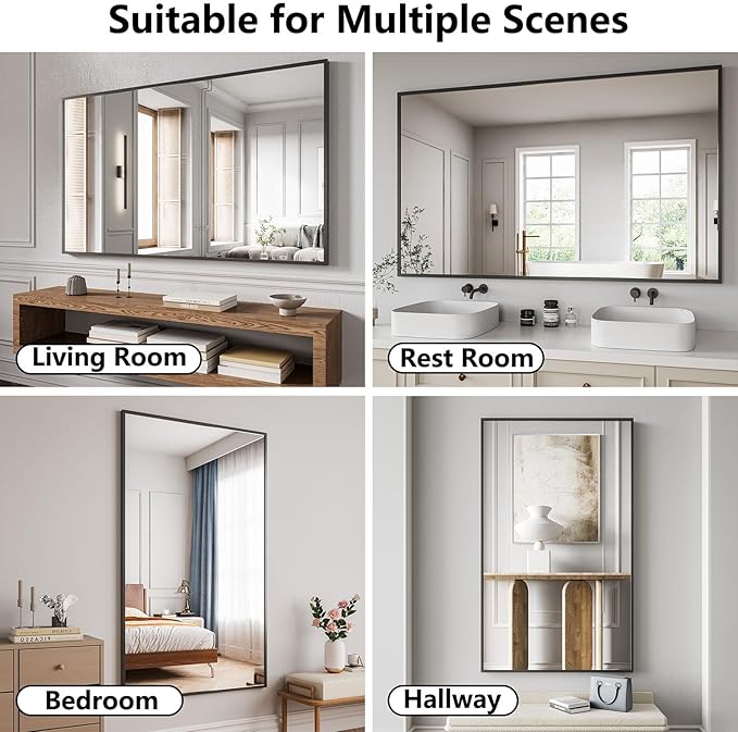Koonmi Bathroom Mirror 36x60 Bathroom Wall-Mounted Mirrors, Modern Vanity Mirror - Image 4