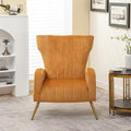 Container Furniture Direct Modern Velvet Accent Chair, Channel Tufted Bedroom by ContainerDirect