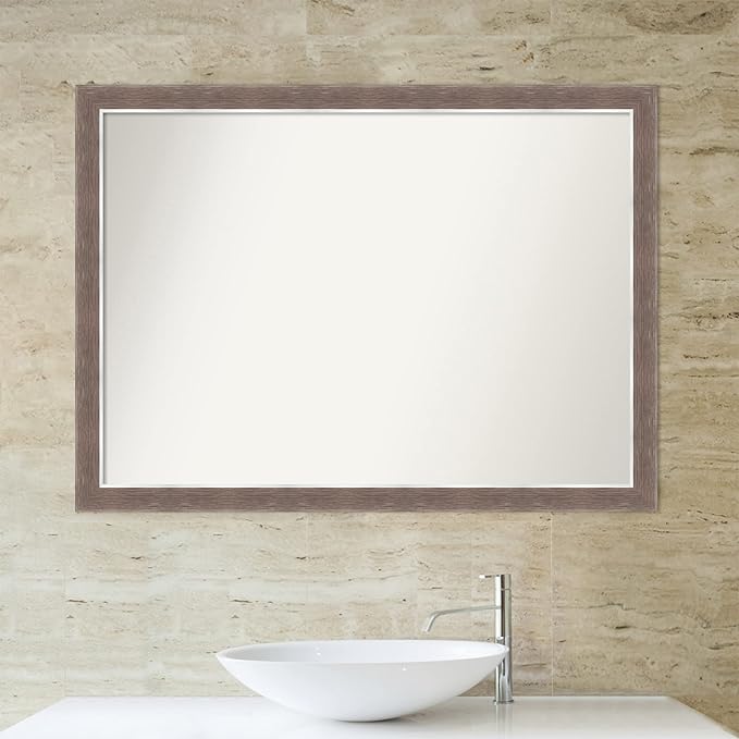 Amanti Art Brown Bathroom Mirror - Image 6