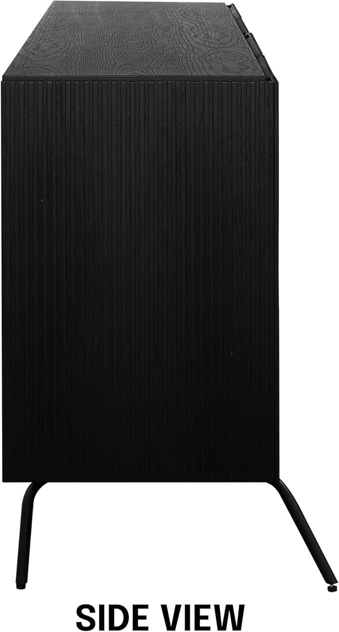 NTC Veil Modern Sideboard with 4 Doors, Buffet Cabinet with Vertical Groove - Image 7