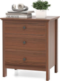KOMFOTT 3 Drawers Nightstand, Wooden Bedside Table, Modern Sofa Side End Table by KOMFOTT
