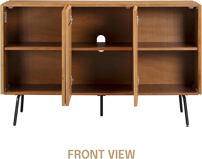 NTC Veil Modern Sideboard with 3 Doors, Buffet Cabinet with Vertical Groove - Image 4