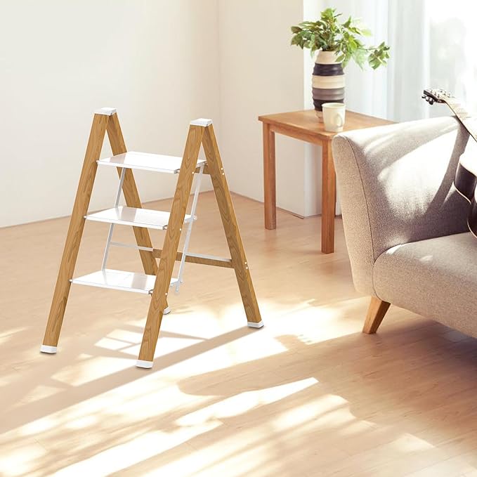 3 Step Ladder, Portable Step Ladder Folding, Lightweight Step Ladder - Image 5