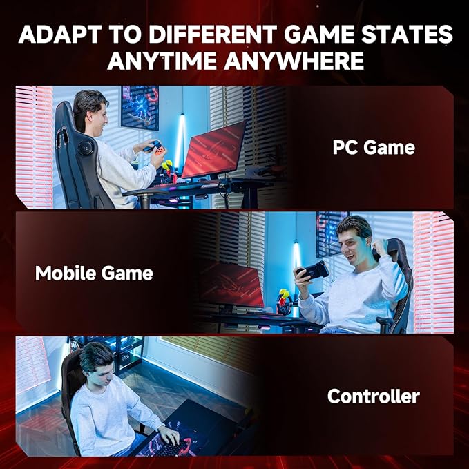 GTPLAYER Gaming Chair with Bluetooth Speakers and Footrest, Ergonomic Gamer - Image 9