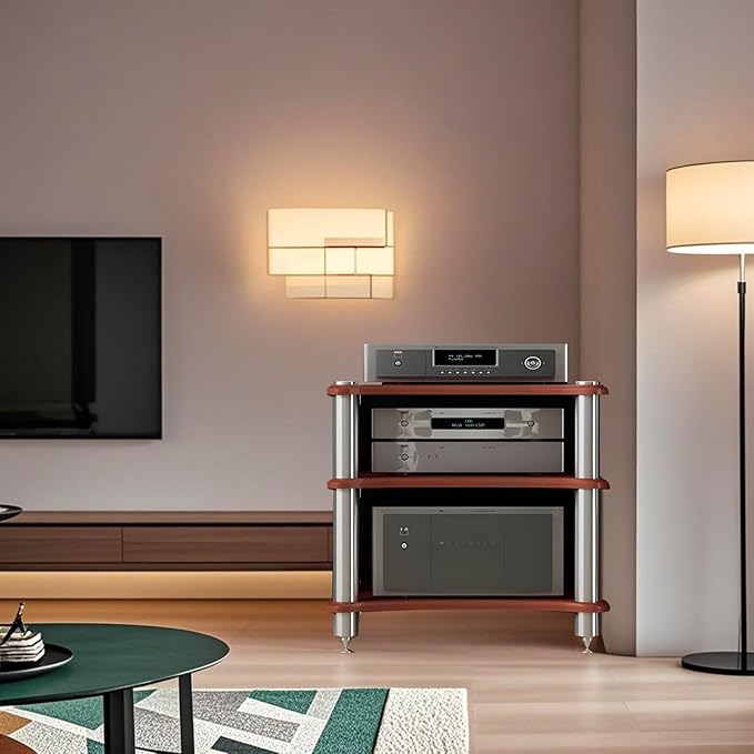3-Tier AV Media Stand, Stereo Racks and Stands, Video Component Cabinet Audio - Image 6