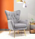 Container Furniture Direct Modern Chic Mid-Century Velvet Accent Armchair by ContainerDirect