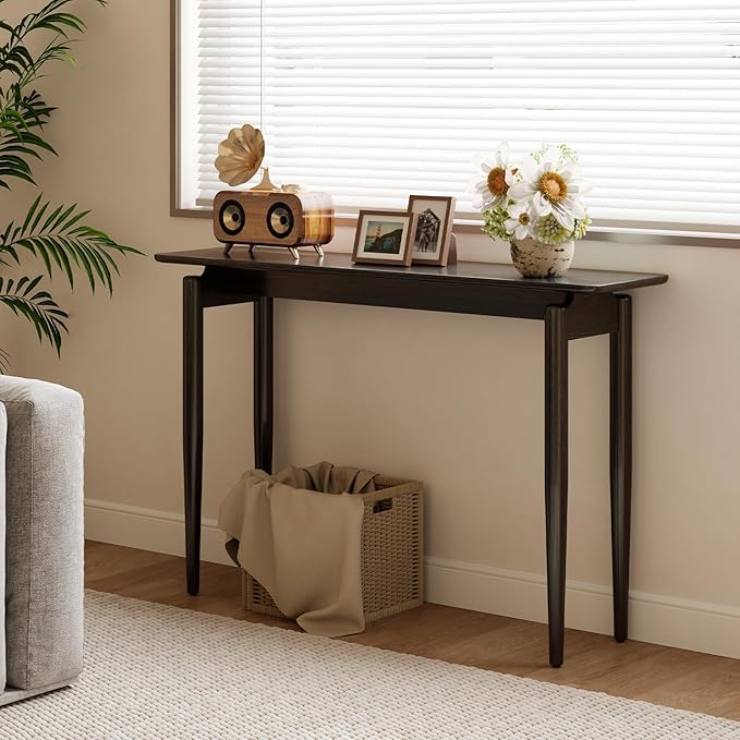 Wood Console Table Walnut Entryway Table, Thin Console Table, Sofa Tables - Image 3