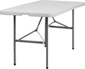 Flash Furniture Elon Commercial Grade 5-Foot Bi-Fold Granite White Plastic by FlashFurniture