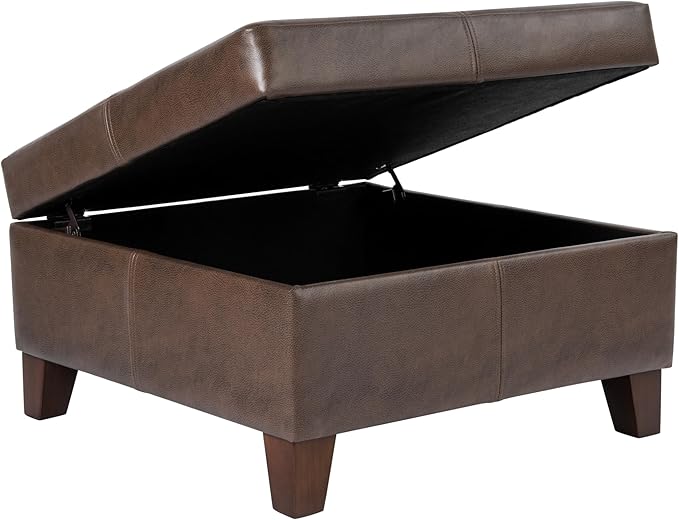 HomePop Home Decor |K2380-E910 | Luxury Large Faux Leather Square Storage - Image 8