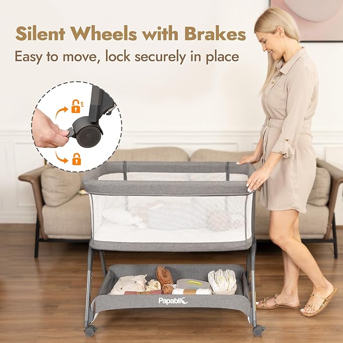 Papablic Baby Bassinet, Bedside Bassinet - Image 7