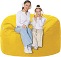 4FT Bean Bag Chair with Ultra Soft Velvet Cover Bean Bag Sofa with Memory Foam by Unknown