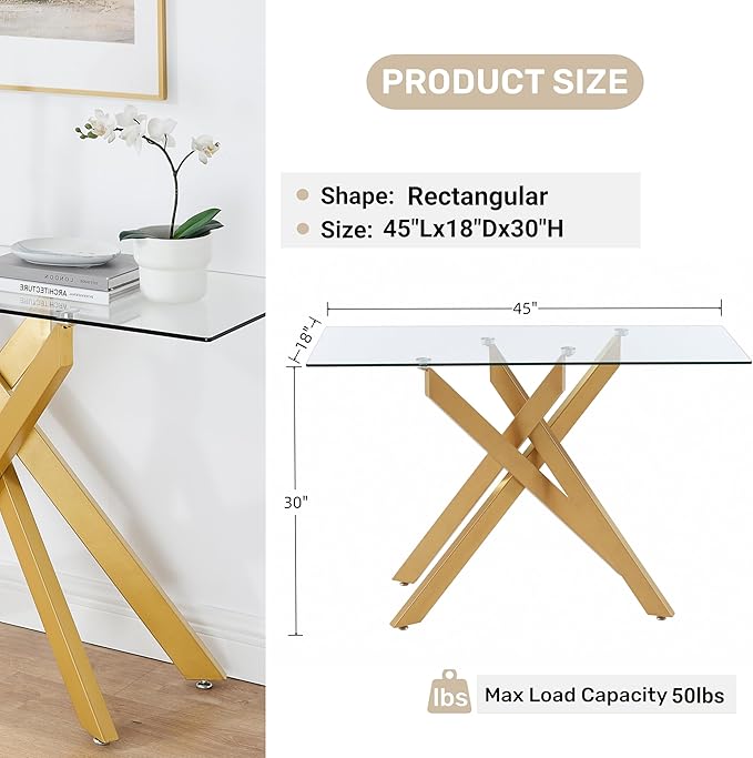 Modern Cross-Leg Console Table - Image 2