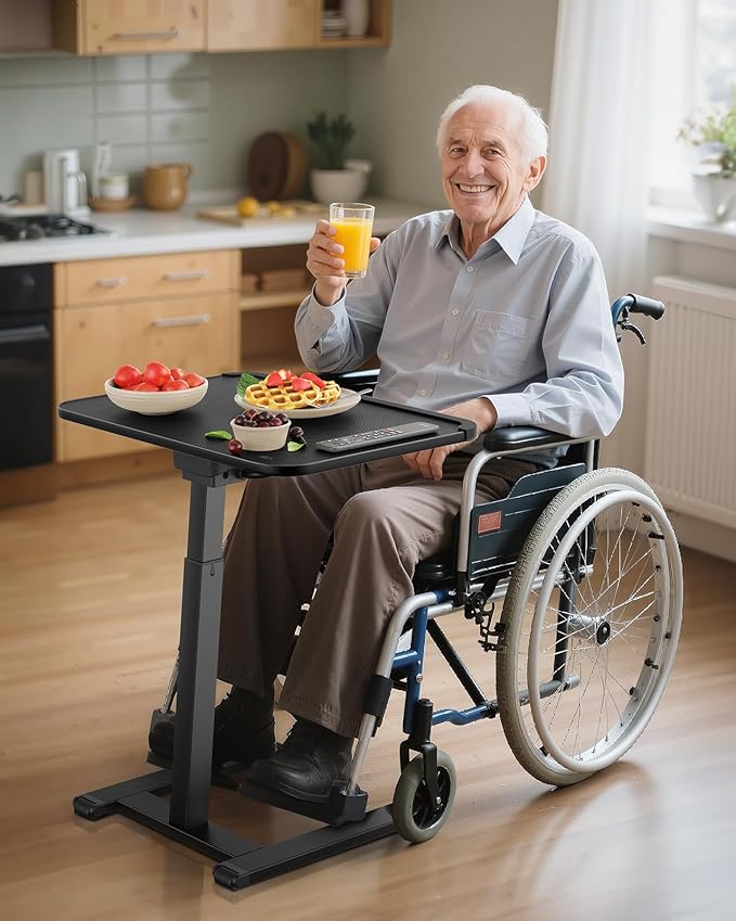 SAIJI Mobile TV Tray Table, Heavy Duty Metal TV Trays - Image 2