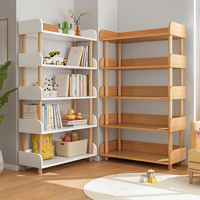 5-Tier Wooden Open Bookcase - Image 7