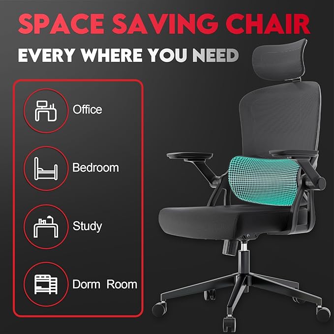 Big and Tall Ergonomic Office Chair - 400LB Comfy Desk Chairs - Image 3