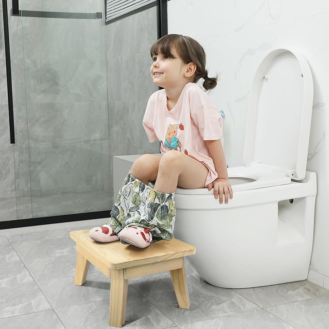 HOUCHICS Wooden Step Stool, One Step Stool - Image 4