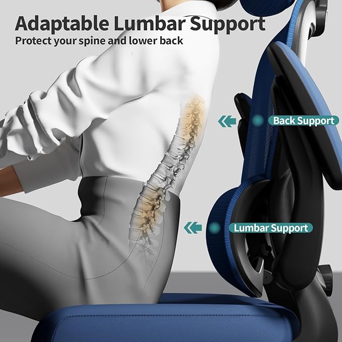 TRALT Office Chair Ergonomic Desk Chair, 330 LBS Home Mesh Office Desk Chairs - Image 6