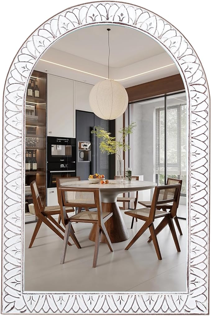 36x24 Inch Arched Wall Mirror by XGGJWW
