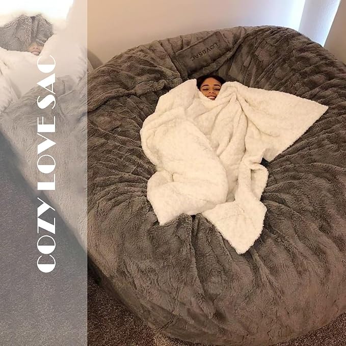 BCU 6FT Bean Bag Chair for Adults and Kids Without Filler Giant Stuffed Animal - Image 8
