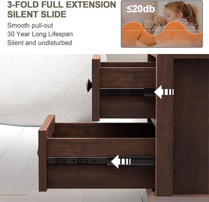 24" Tall End Table with Charging Station, Double 18W Fast Charge End Table - Image 4