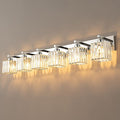 Modern 6-Light Chrome Crystal Bathroom Vanity Light Fixtures by FDPBY