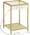 HOOBRO Side Table with Charging Station, End Table with USB Port, Nightstand by HOOBRO
