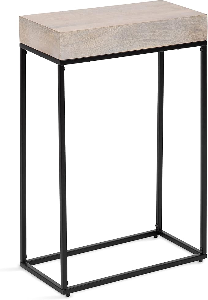 Kate and Laurel Karlsen Wood and Metal Narrow Side Table; 16 x 24 x 8; by KateandLaurel