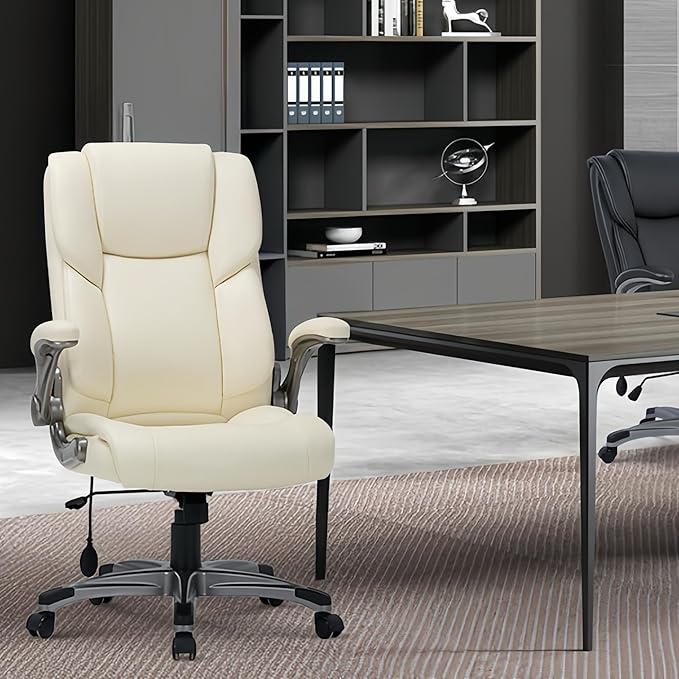 COLAMY High Back Executive Office Chair- Ergonomic Home Computer Desk Leather - Image 8