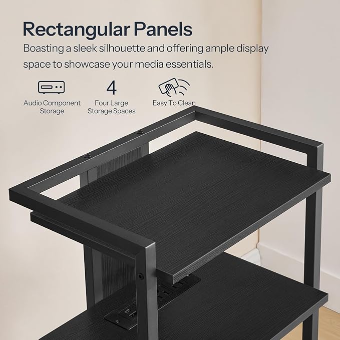 HOOBRO 4-Tier AV Media Console - Image 8