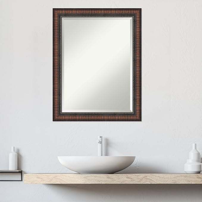 Amanti Art Brown Bathroom Mirror - Image 6
