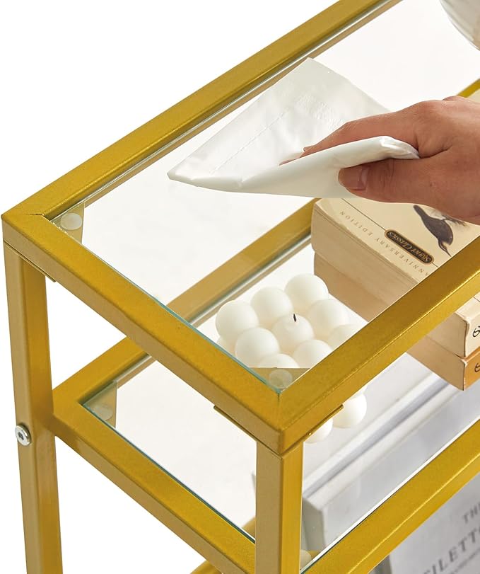 IBUYKE Glass End Table for Small Space, Narrow Side Tables - Image 8