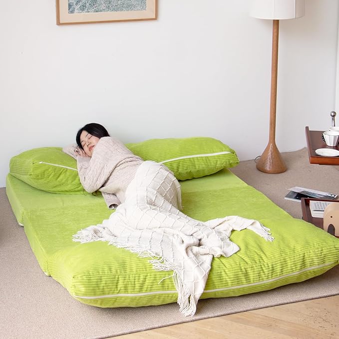 N&V L92×W58 Inch Large Folding Matress Sofa Bean Bag, Foam Filling Folding - Image 4