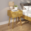 Bme Alden Wood Nightstand, Solid Wood End Table, Mid Century Modern Nightstand by Bme