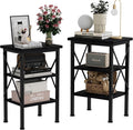 VECELO Modern Nightstands X-Design Side End Table Night Stand by VECELO